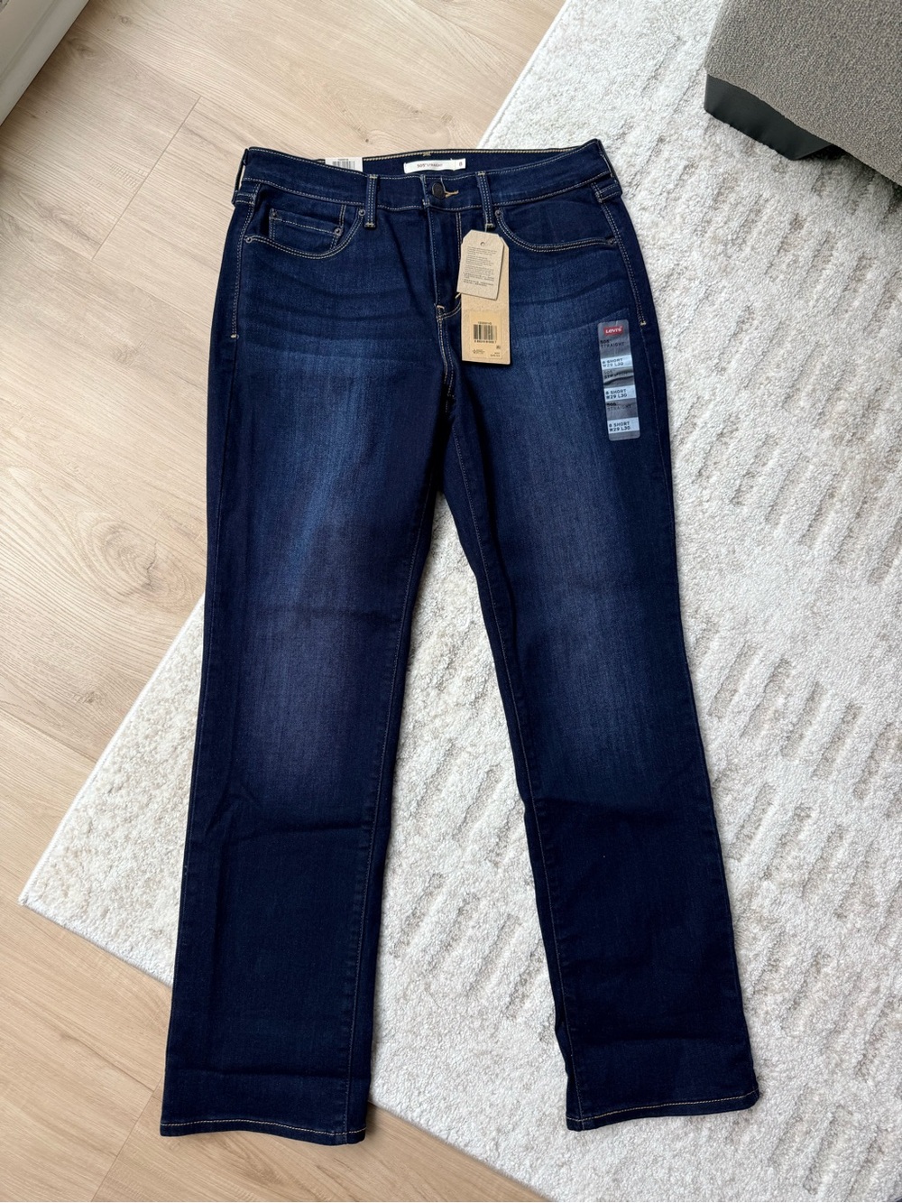 Levi's Women's Dark Indigo Straight-Leg Jeans
